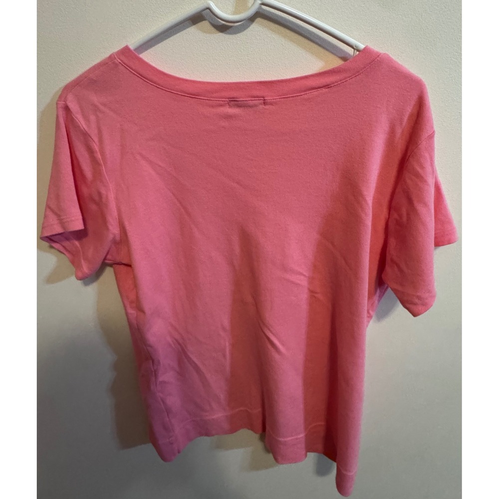 Fresh Produce Womens Pink V-Neck Short Sleeve Pocket T-Shirt Cotton M - Picture 2 of 6